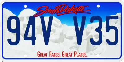 SD license plate 94VV35