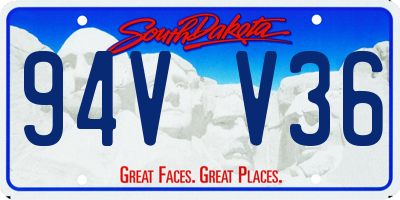 SD license plate 94VV36