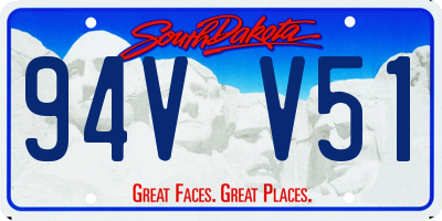 SD license plate 94VV51