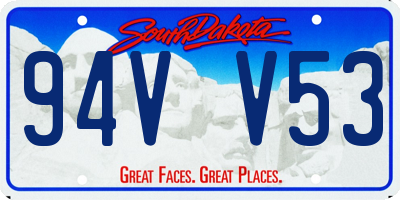 SD license plate 94VV53