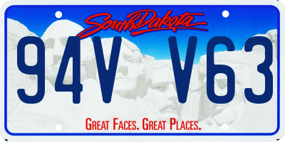 SD license plate 94VV63