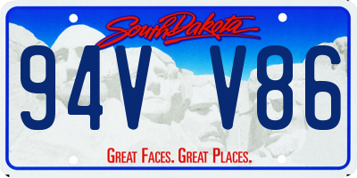 SD license plate 94VV86