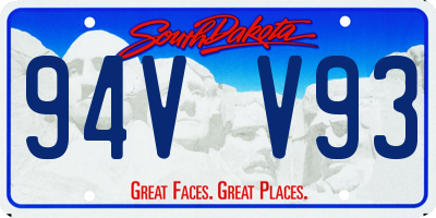 SD license plate 94VV93