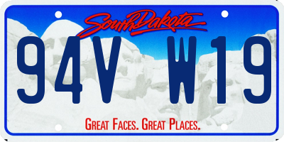 SD license plate 94VW19