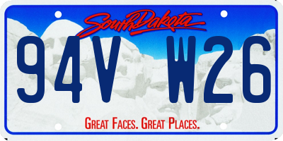 SD license plate 94VW26