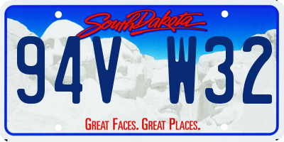 SD license plate 94VW32