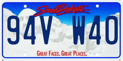 SD license plate 94VW40