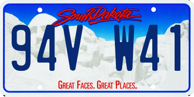 SD license plate 94VW41