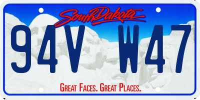 SD license plate 94VW47
