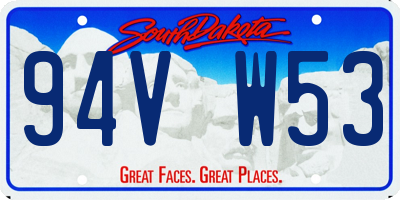 SD license plate 94VW53