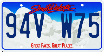 SD license plate 94VW75