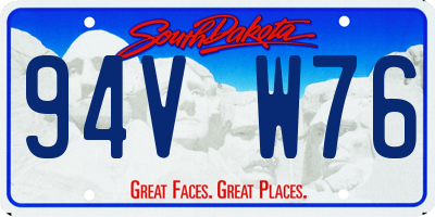 SD license plate 94VW76