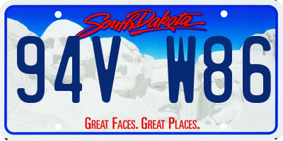 SD license plate 94VW86