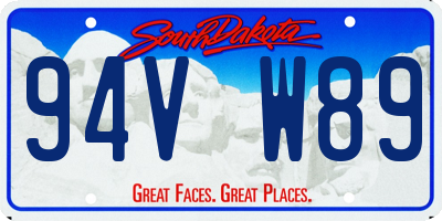 SD license plate 94VW89