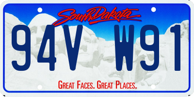 SD license plate 94VW91