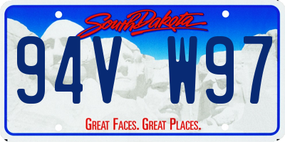 SD license plate 94VW97