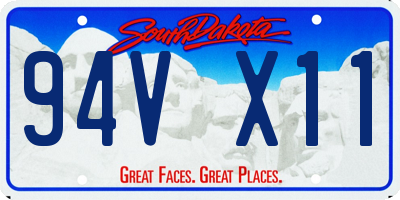 SD license plate 94VX11