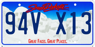 SD license plate 94VX13