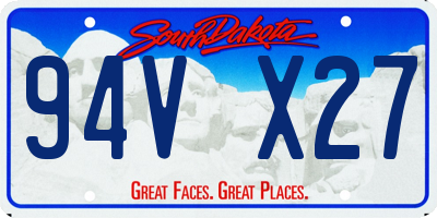 SD license plate 94VX27