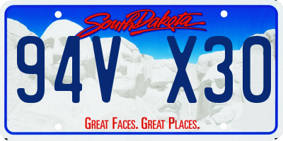 SD license plate 94VX30