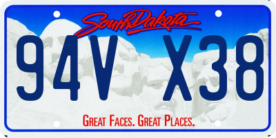 SD license plate 94VX38