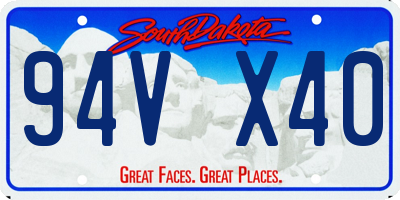 SD license plate 94VX40