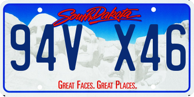 SD license plate 94VX46