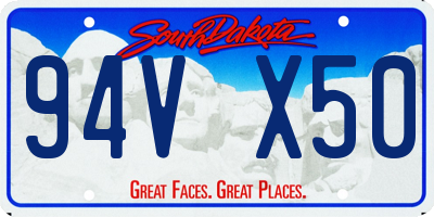 SD license plate 94VX50
