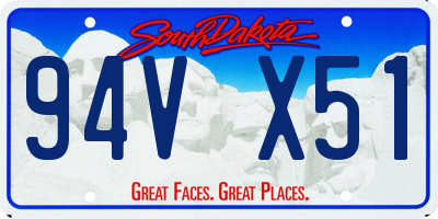 SD license plate 94VX51
