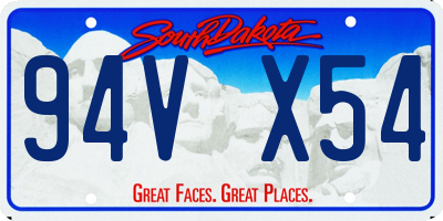 SD license plate 94VX54