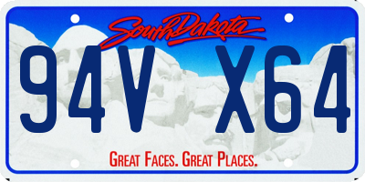 SD license plate 94VX64
