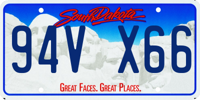 SD license plate 94VX66