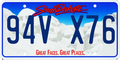 SD license plate 94VX76