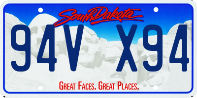 SD license plate 94VX94