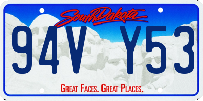 SD license plate 94VY53