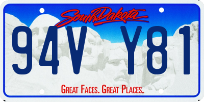SD license plate 94VY81