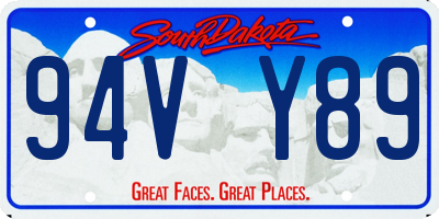 SD license plate 94VY89