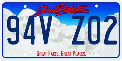 SD license plate 94VZ02