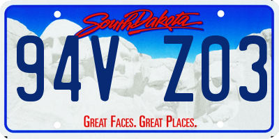 SD license plate 94VZ03
