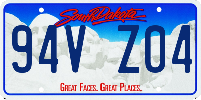 SD license plate 94VZ04