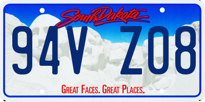 SD license plate 94VZ08