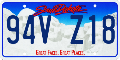 SD license plate 94VZ18