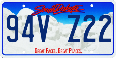 SD license plate 94VZ22