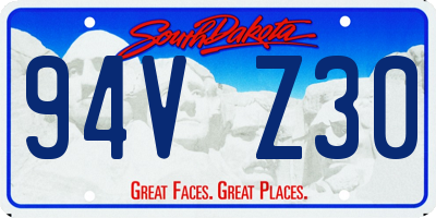 SD license plate 94VZ30