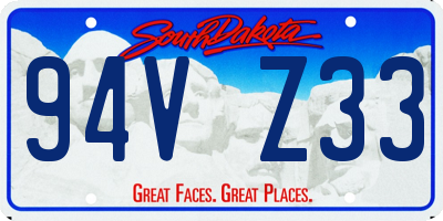 SD license plate 94VZ33