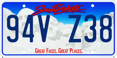 SD license plate 94VZ38