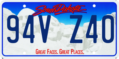 SD license plate 94VZ40