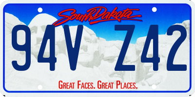 SD license plate 94VZ42