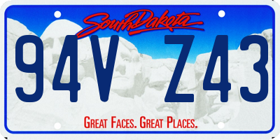 SD license plate 94VZ43