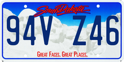 SD license plate 94VZ46